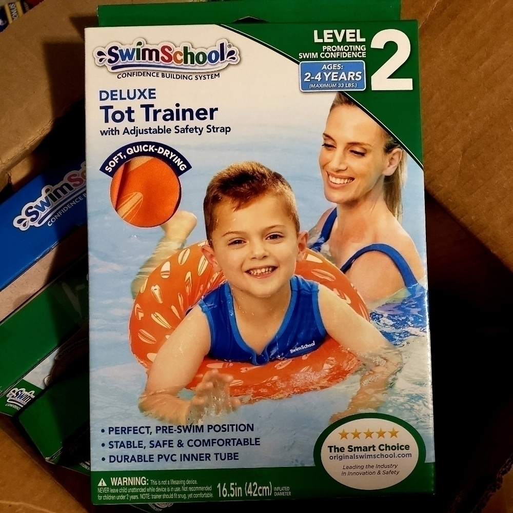 NIB Swim School Deluxe Tot Trainer Float Tube Pool Learn Traning Toddler Child